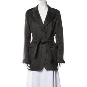 MaxMara Alpaca Belted Pea Coat